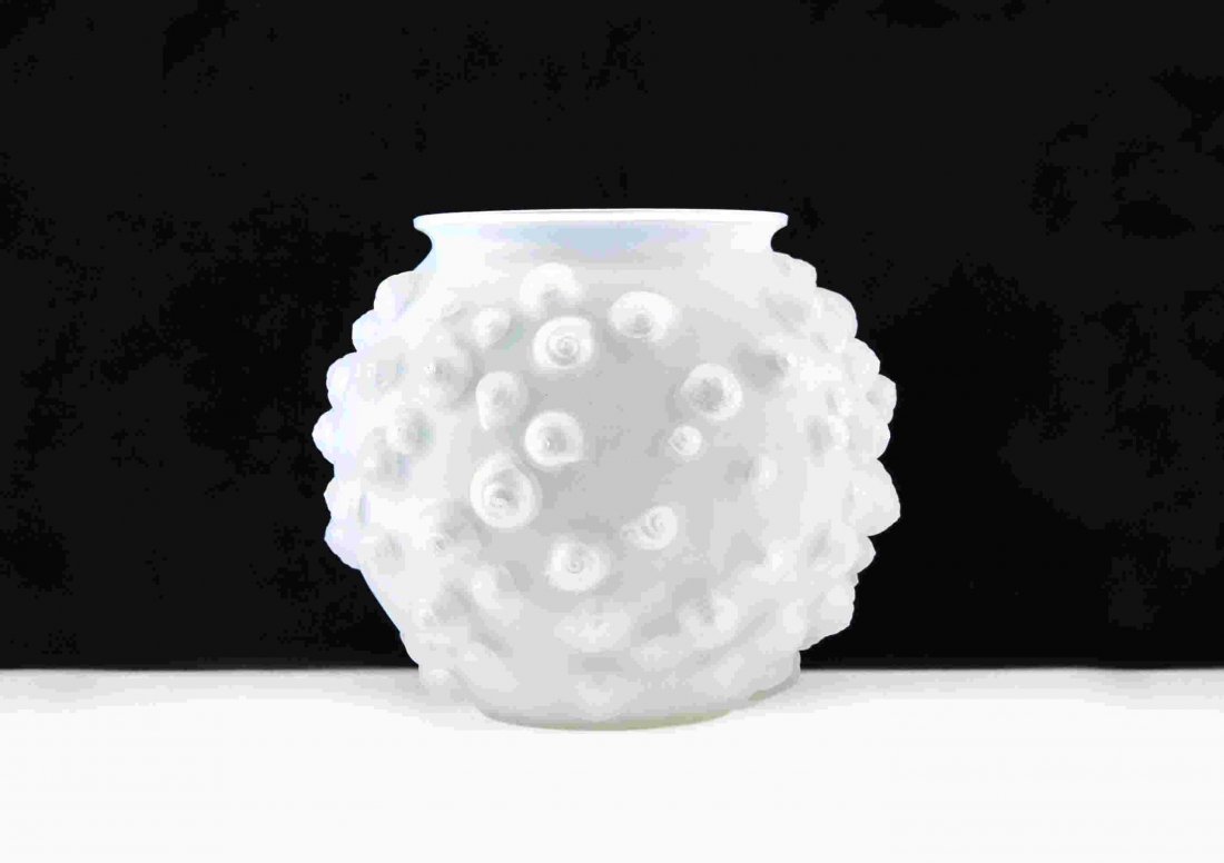 R. LALIQUE PALISSY OPALESCENT GLASS VASE (1 of 6)