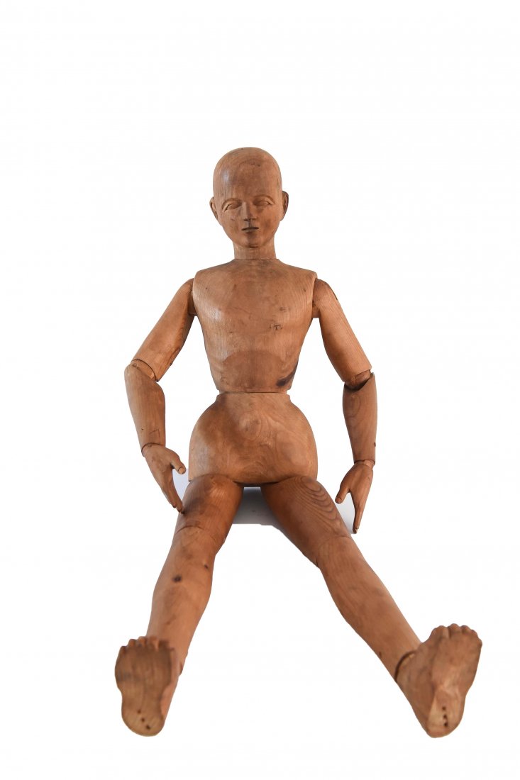 LARGE CARVED WOOD MANNEQUIN FIGURE (1 of 10)
