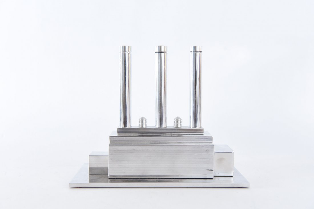 ALUMINUM POWER STATION MODEL SCULPTURE (1 of 6)