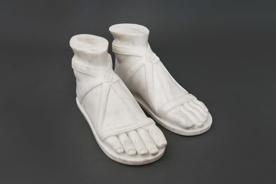 (2) ROMAN MARBLE FEET (1 of 7)