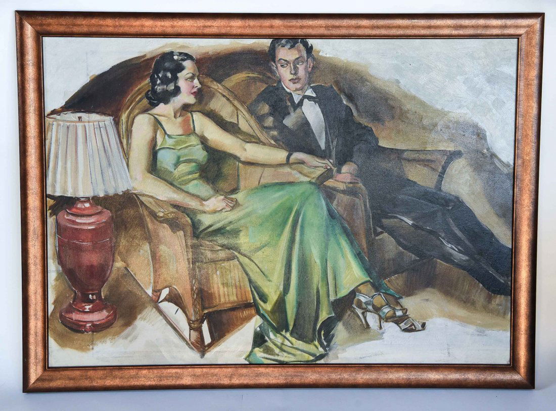 ROMANTIC PULP MAGAZINE ART DECO ILLUSTRATION (1 of 8)