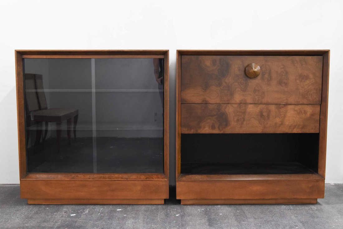 GILBERT ROHDE BURL DRESSER & BOOK SHELF (1 of 10)