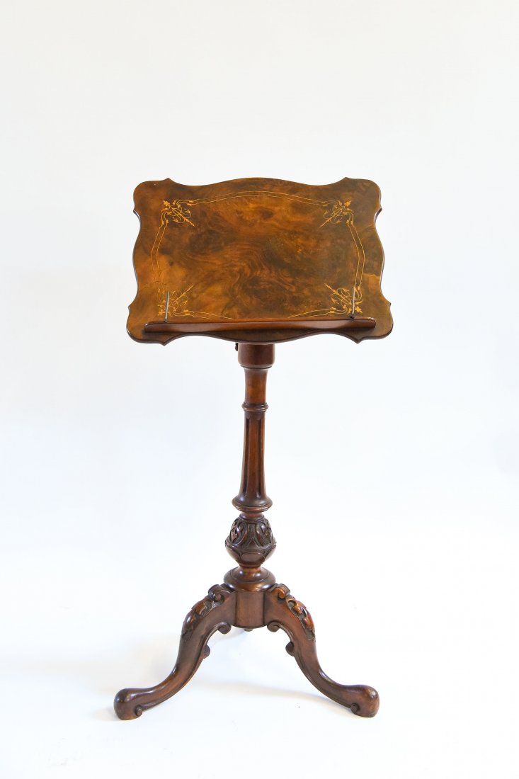 ANTIQUE INLAID MUSIC STAND (1 of 7)