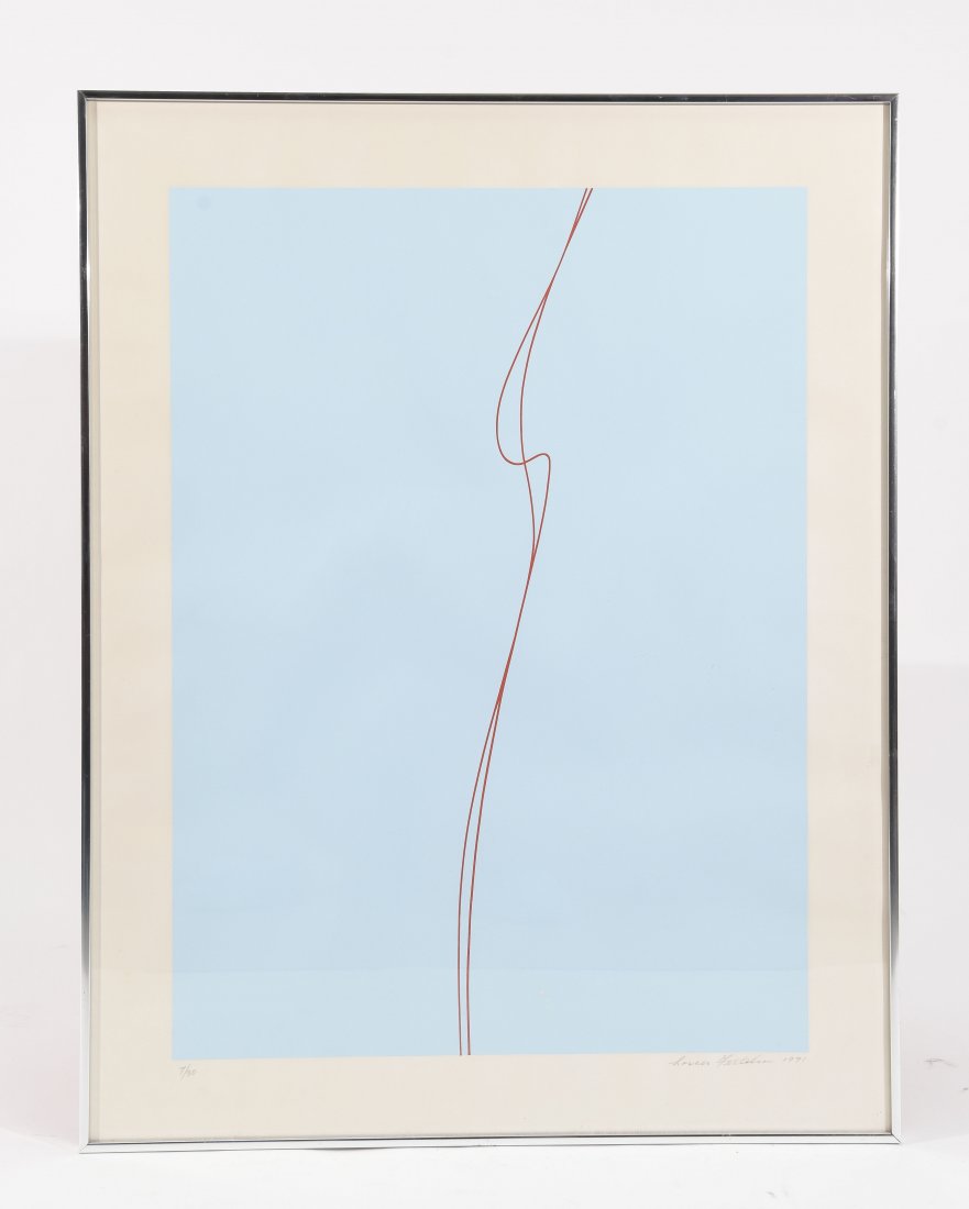 LORSER FEITELSON (AMERICAN 1898-1978): Color silkscreen on paper, edition / and singed lower right. Dimensions: (Framed) H 36.25" x W 28.25", (Sight) H35.5" x W 27.5" Condition: Paper slightly waved.