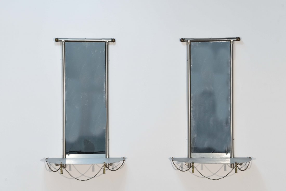 (2) HOLLYWOOD REGENCY STYLE WALL MIRRORS (1 of 8)