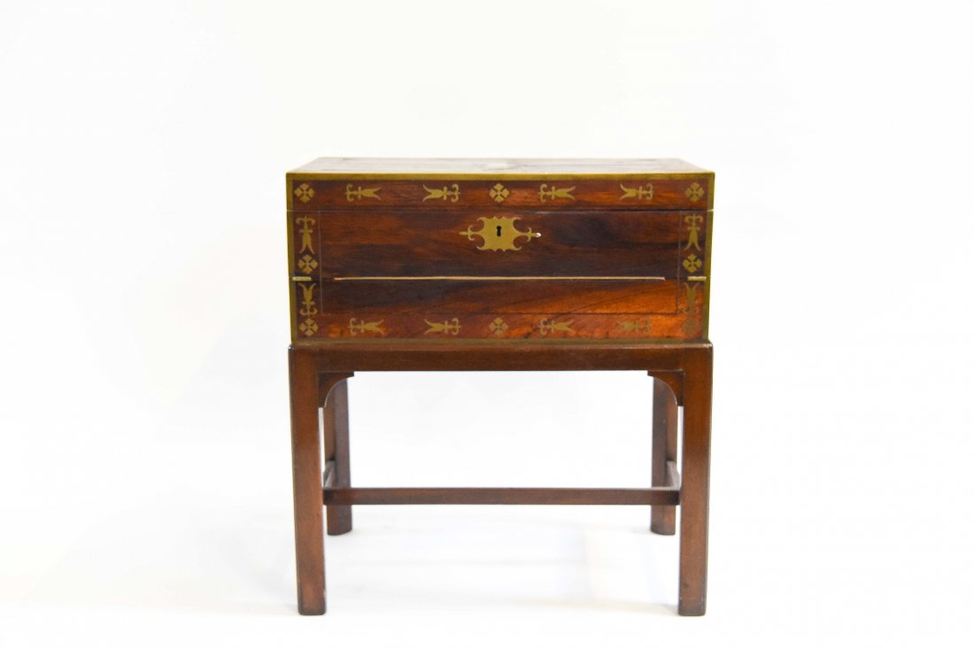 ANTIQUE WRITING DESK ON STAND (1 of 9)