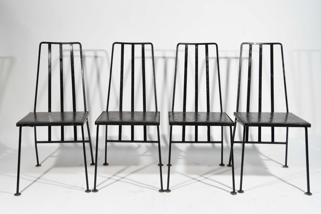 PAUL LASZLO STYLE IRON CHAIRS (1 of 8)