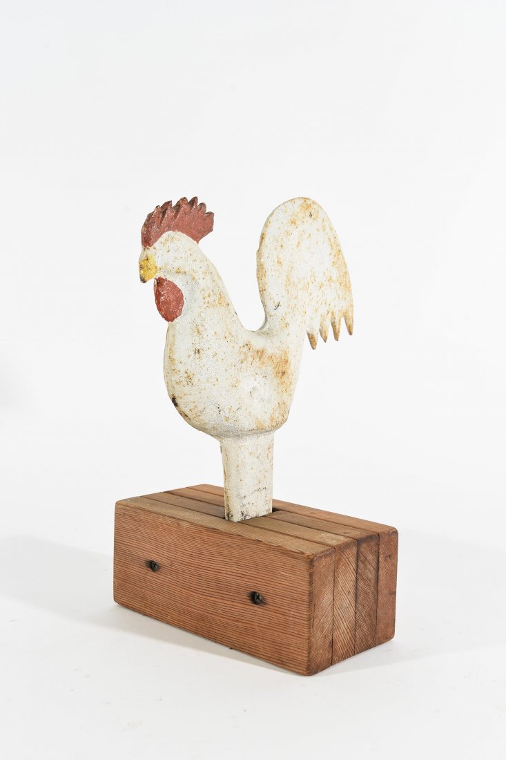 CAST IRON ROOSTER WINDMILL WEIGHT (1 of 8)