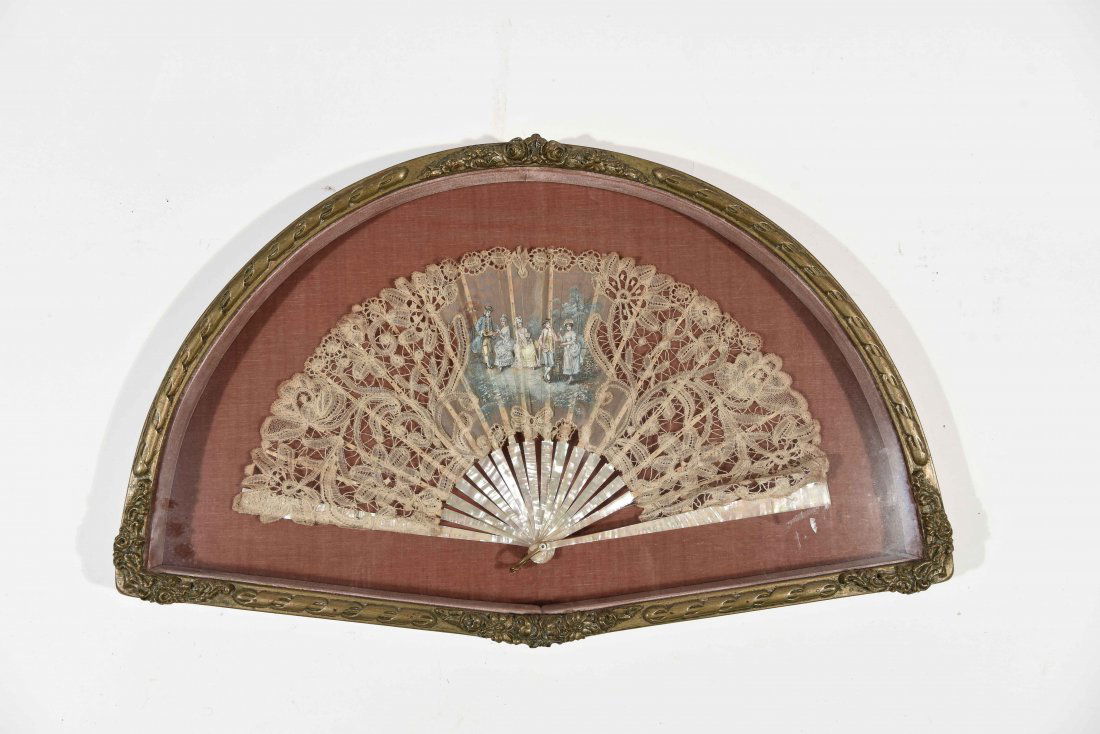 ANTIQUE FRAMED FAN (1 of 4)
