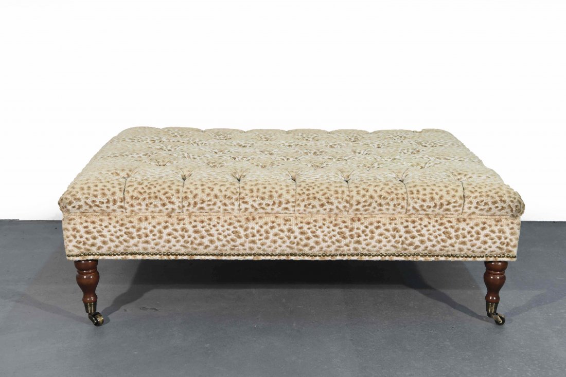 GEORGE SMITH STYLE OVERSIZED TUFTED OTTOMAN (1 of 6)