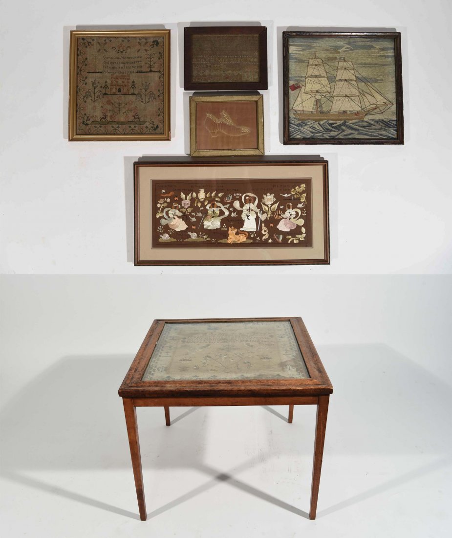 GROUPING OF SAMPLERS & EMBROIDERY (1 of 10)