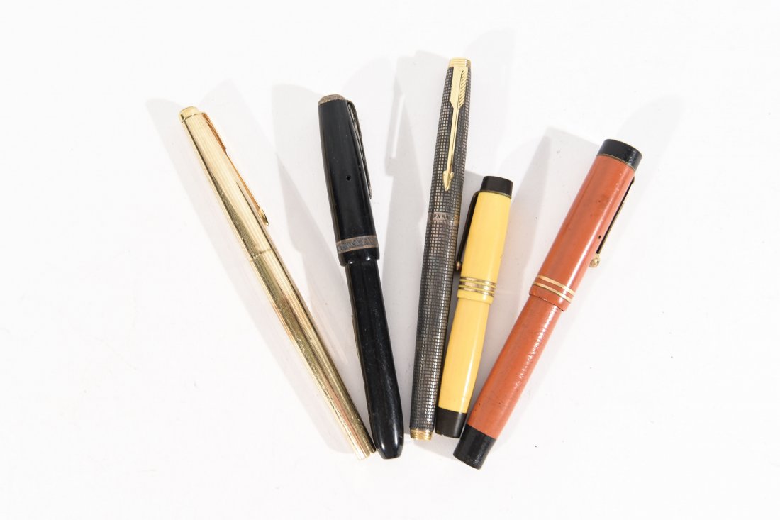 (5) PARKER FOUNTAIN PENS (1 of 8)