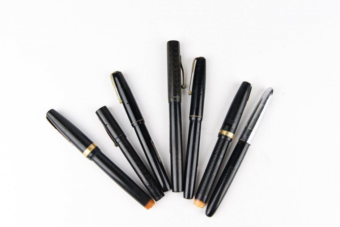 (7) WATERMANS FOUNTAIN PENS: Condition: Losses and rust