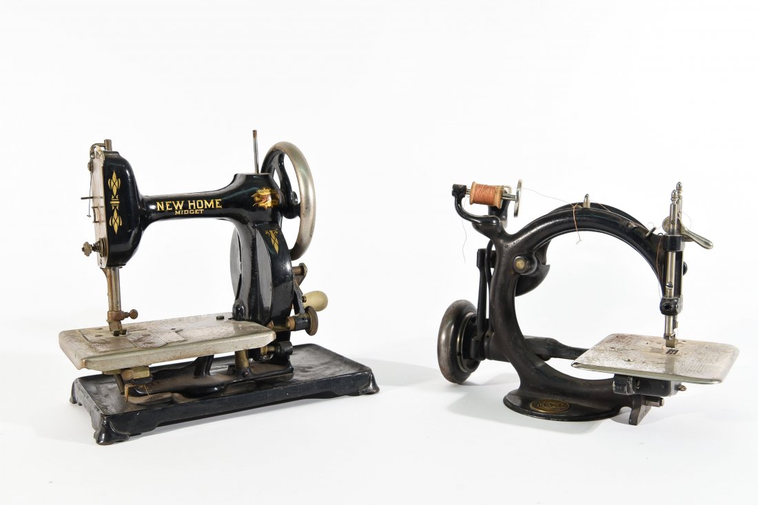 TWO MINIATURE SEWING MACHINES (1 of 10)