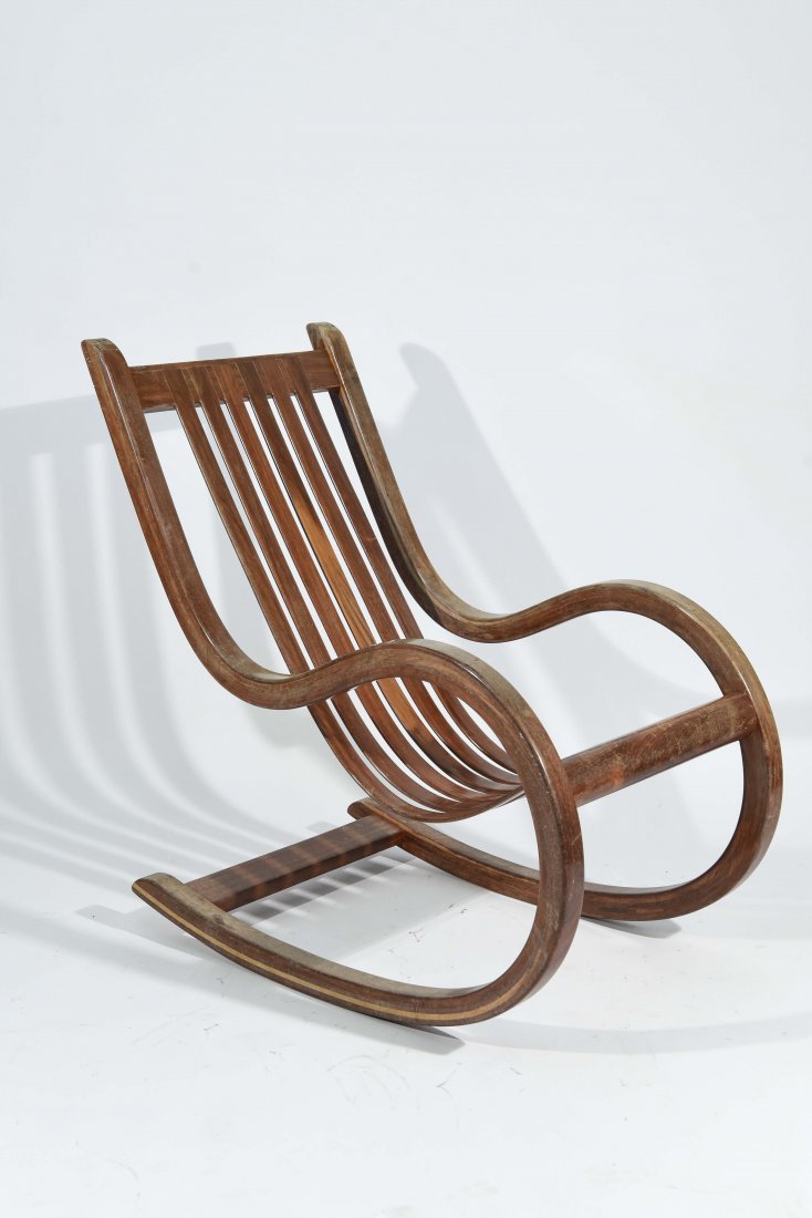 MONUMENTAL STUDIO CRAFTSMAN MEXICAN ROCKING CHAIR (1 of 10)