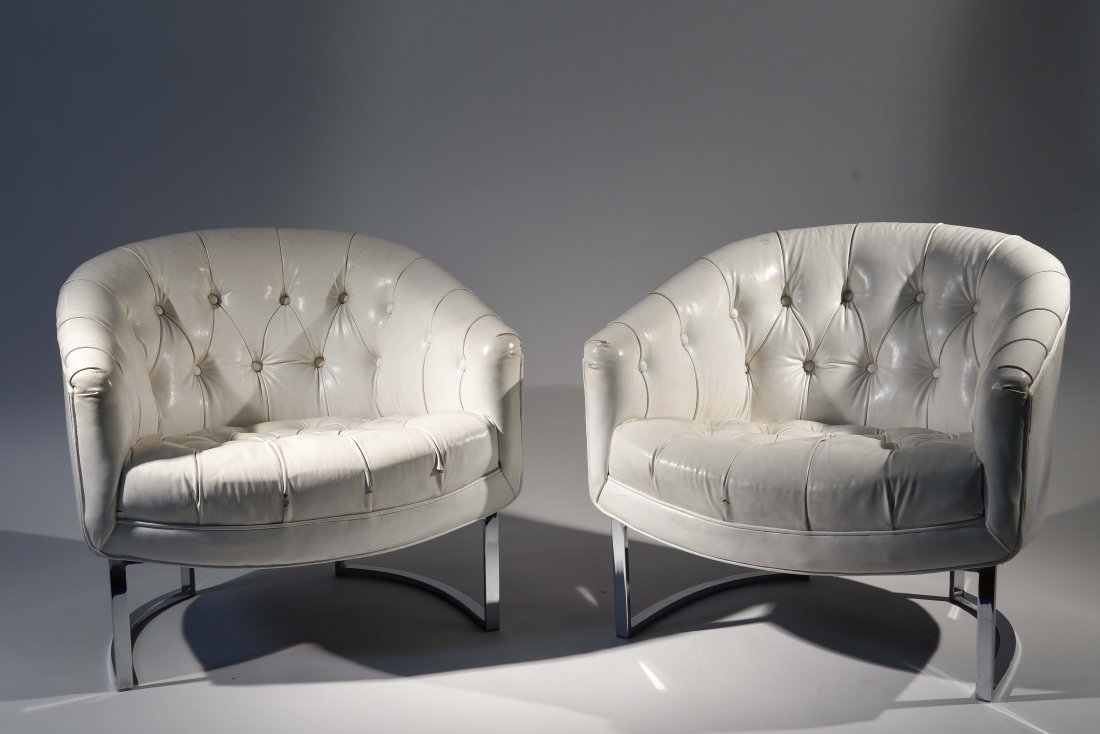 (2) 1960S BARREL BACK CLUB CHAIRS (1 of 10)