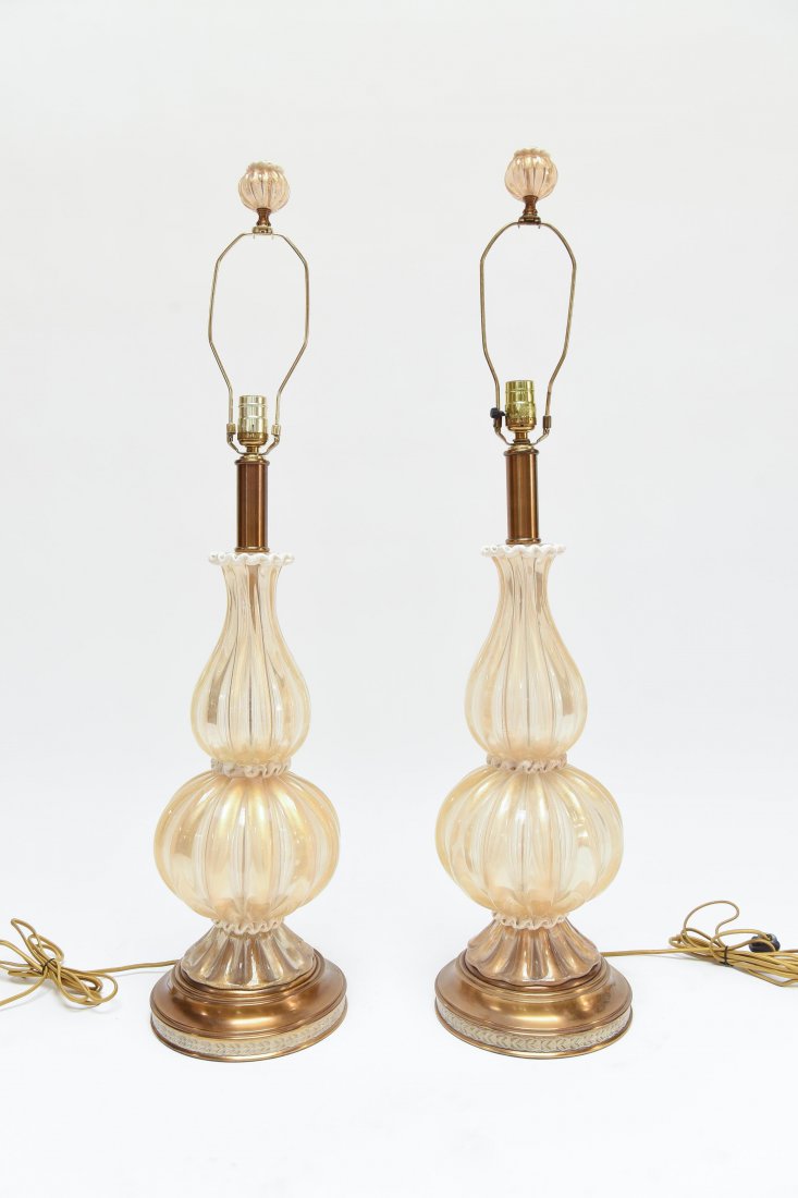 (2) BAROVIER & TOSO ITALIAN C. 1950S TABLE LAMPS (1 of 8)