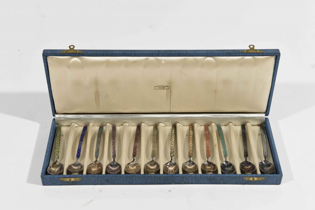 BLACK STARR & GORHAM STERLING & ENAMEL SPOONS (1 of 9)
