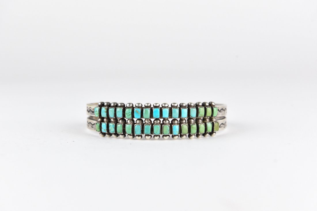 ZUNI STERLING & TURQUOISE BRACELET 20 (1 of 7)
