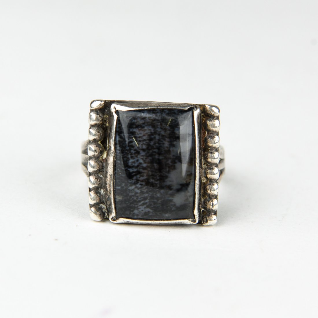 STERLING AND MOSS AGATE RING (1 of 5)