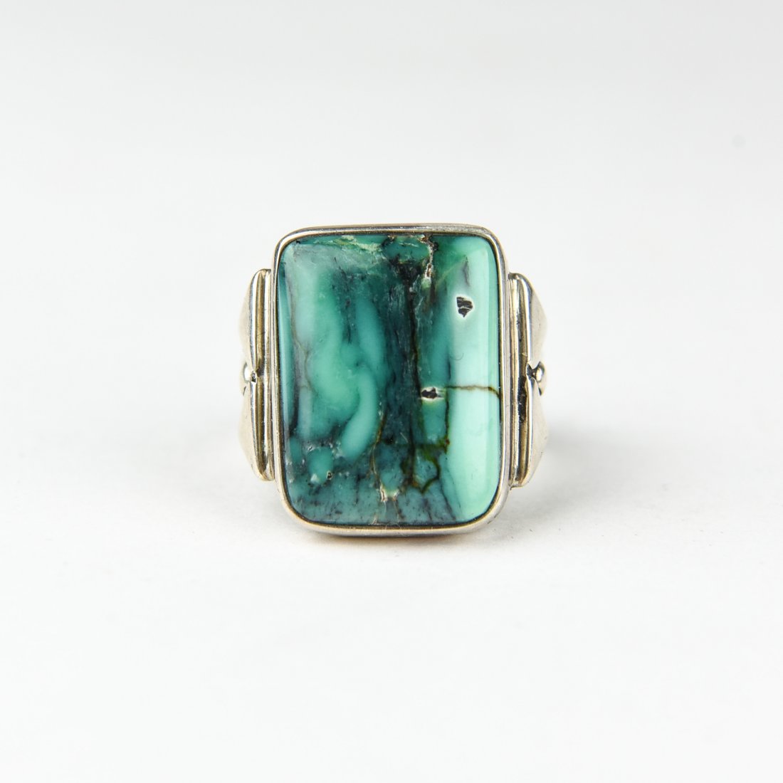 NAVAJO STERLING AND TURQUOISE RING (1 of 6)