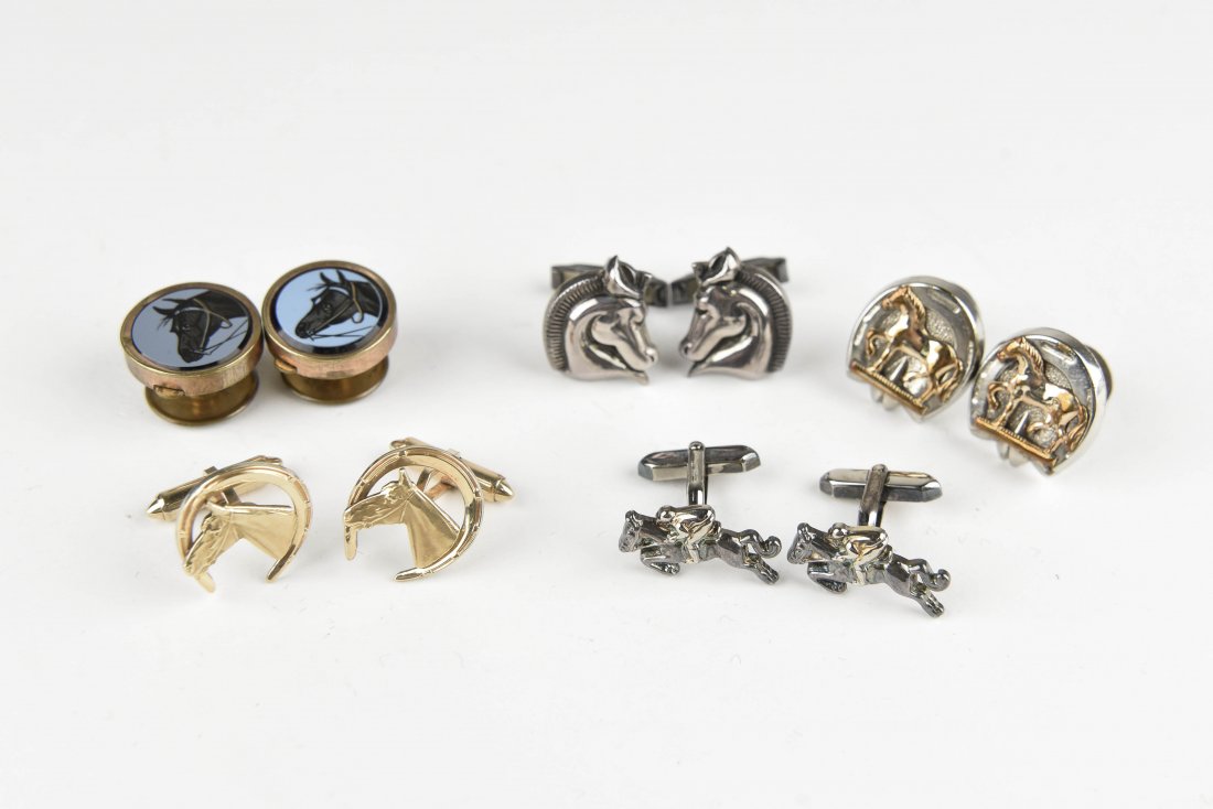 (5) HORSE AND EQUESTRIAN CUFFLINKS (1 of 5)