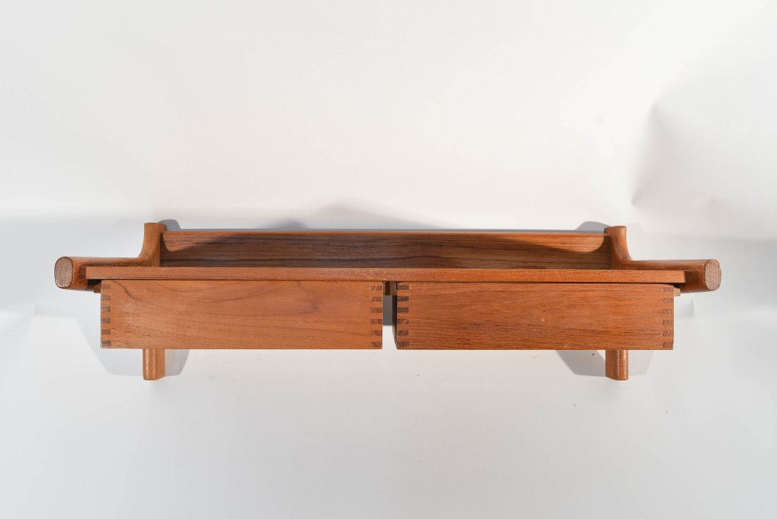 DANISH WALL MOUNT SHELF W/ DRAWERS (1 of 6)