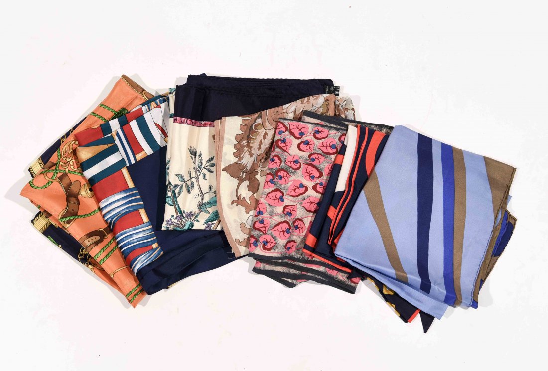 (8) VINTAGE SILK SCARVES (1 of 10)