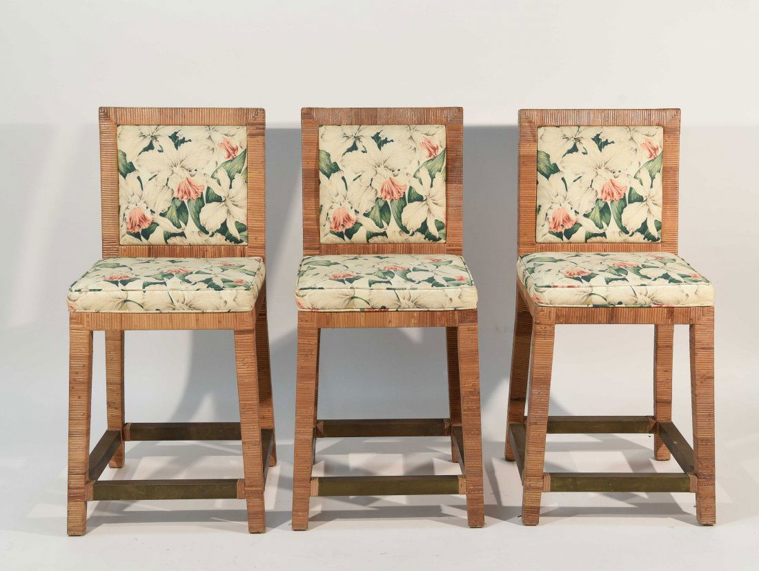 (3) RATTAN BARSTOOLS (1 of 9)