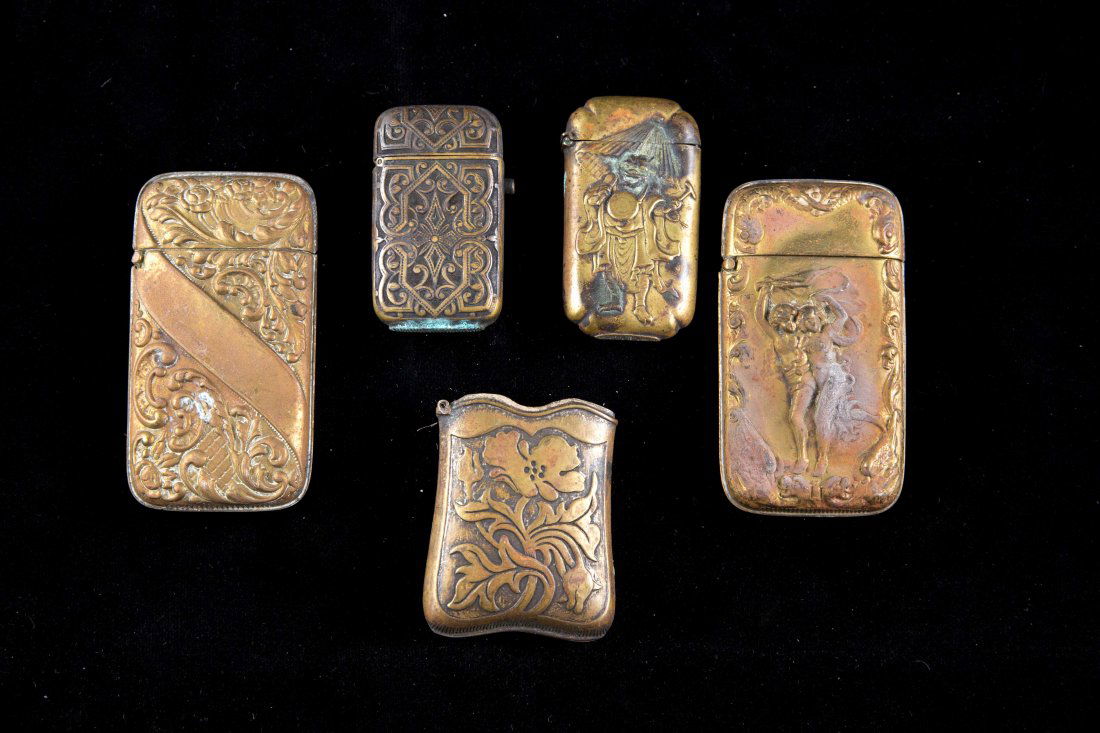 GROUPING OF ANTIQUE MATCH SAFES (1 of 7)