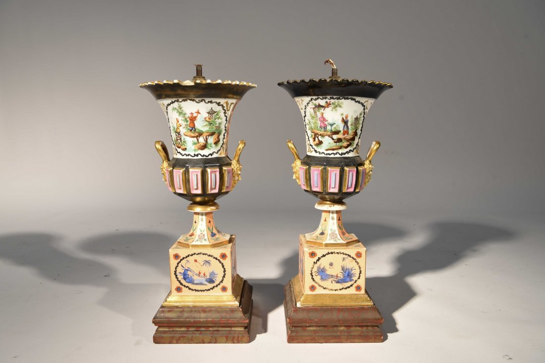 PAIR OF PORCELAIN LAMP BASES (1 of 10)