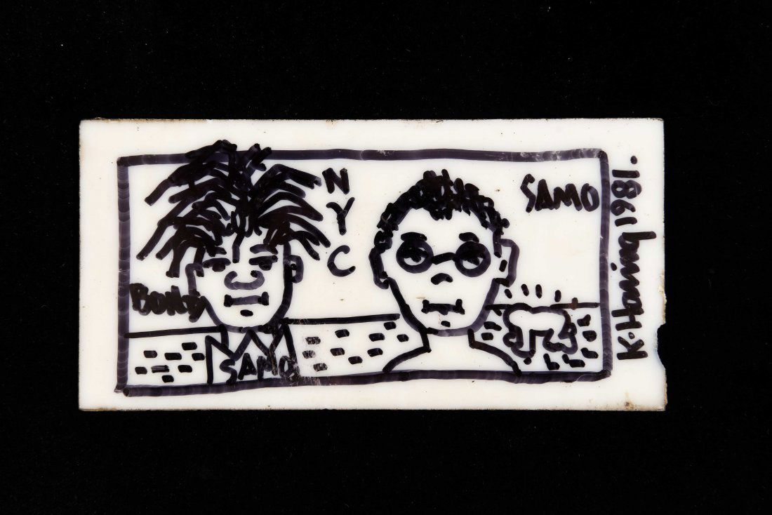 KEITH HARING GLASS SUBWAY TILE 1981 (1 of 7)