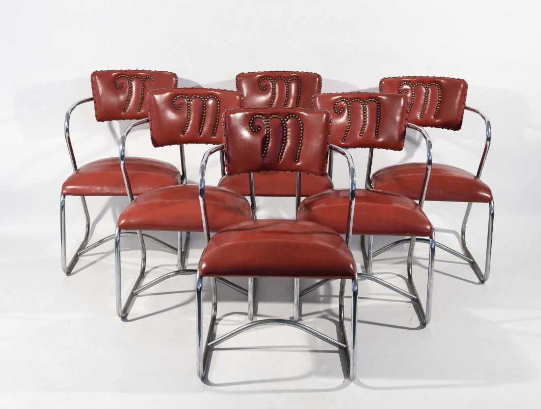 ATTR. GILBERT ROHDE (6) DINING CHAIRS (1 of 10)