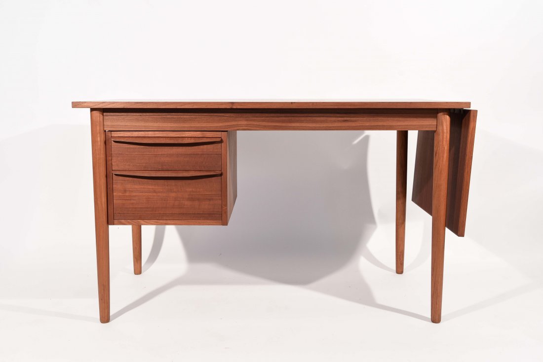ARNE VODDER DANISH TEAK DROP LEAF DESK (1 of 9)