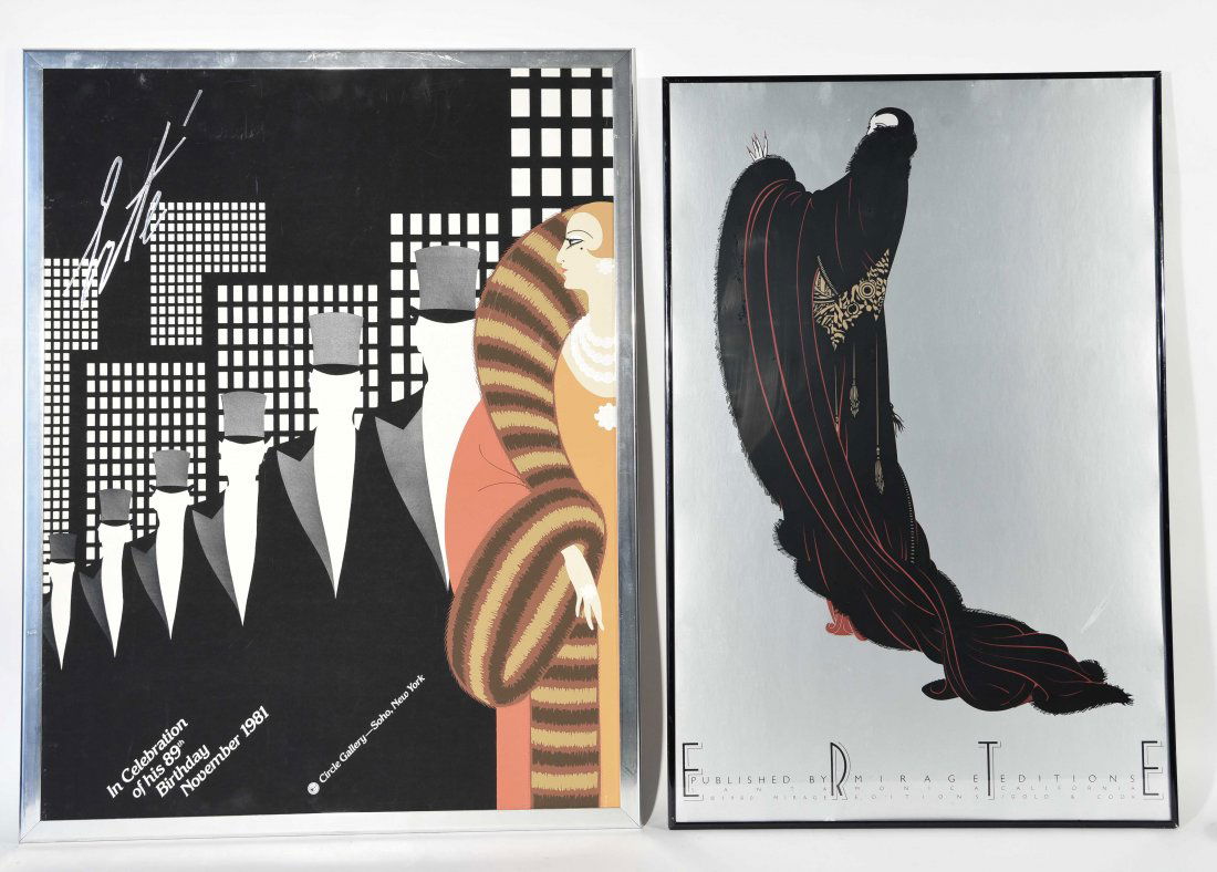 TWO ERTE PRINTED POSTERS C.1980's (1 of 10)