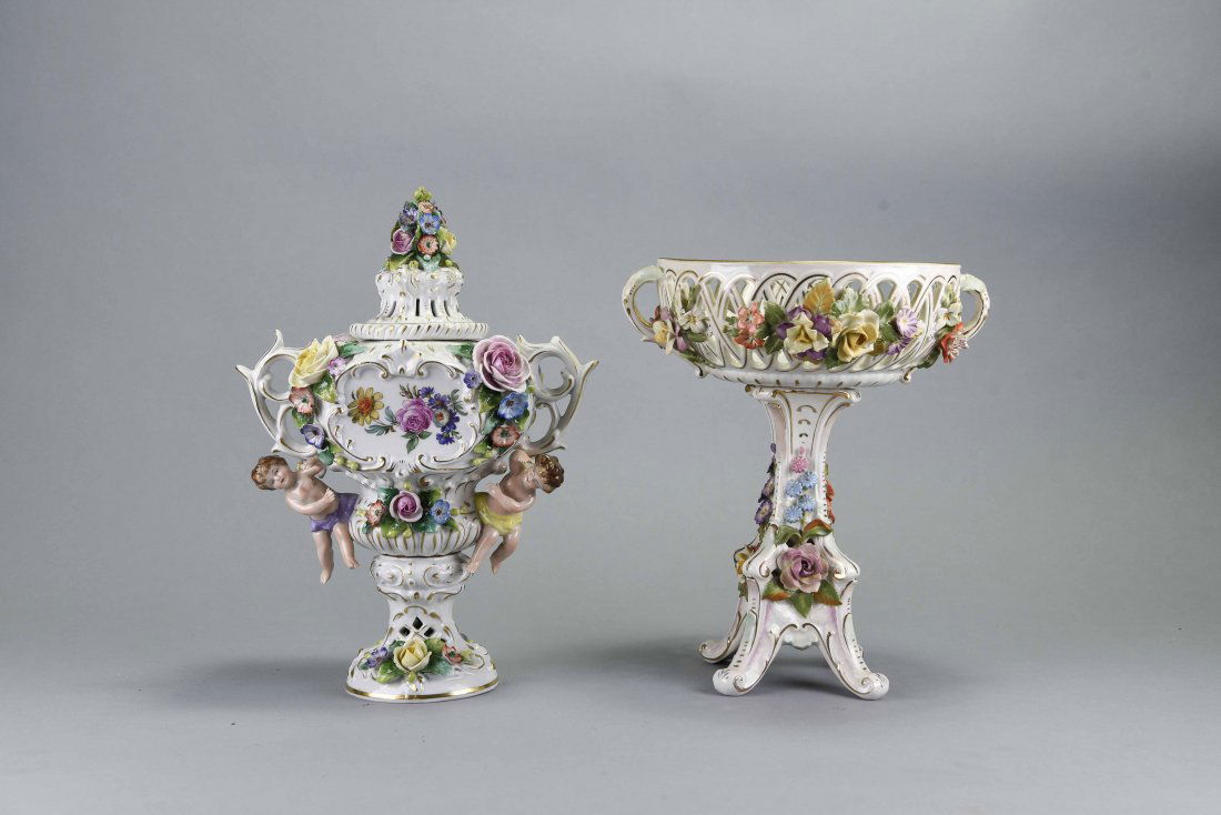 CAPODIMONTE PORCELAIN GROUPING (1 of 10)