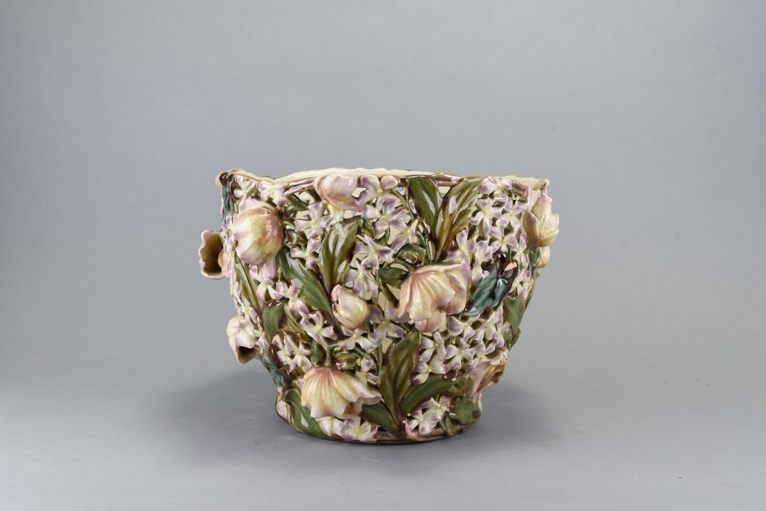 ZSOLNAY PIERCED PORCELAIN FLOWER BOWL (1 of 8)
