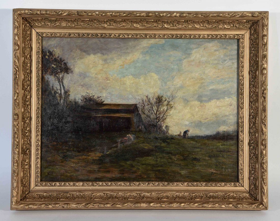UNSIGNED AMERICAN IMPRESSIONIST O/C PAINTING (1 of 10)