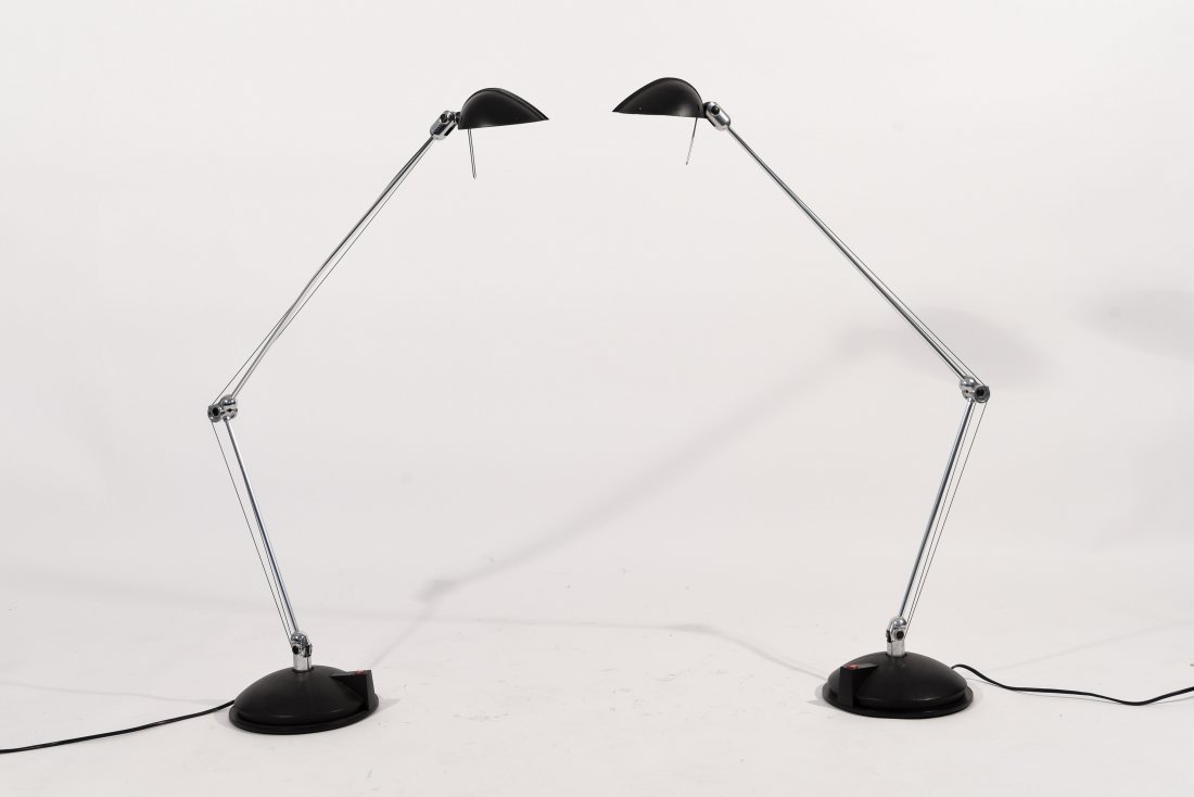 PAIR OF ARTEMIDE BLACK ADJUSTABLE DESK LAMPS (1 of 10)