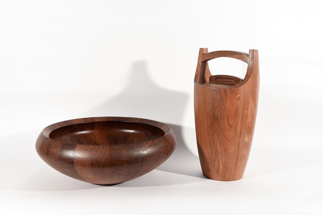 DANSK TEAK ICE BUCKET AND DANISH SALAD BOWL (1 of 9)