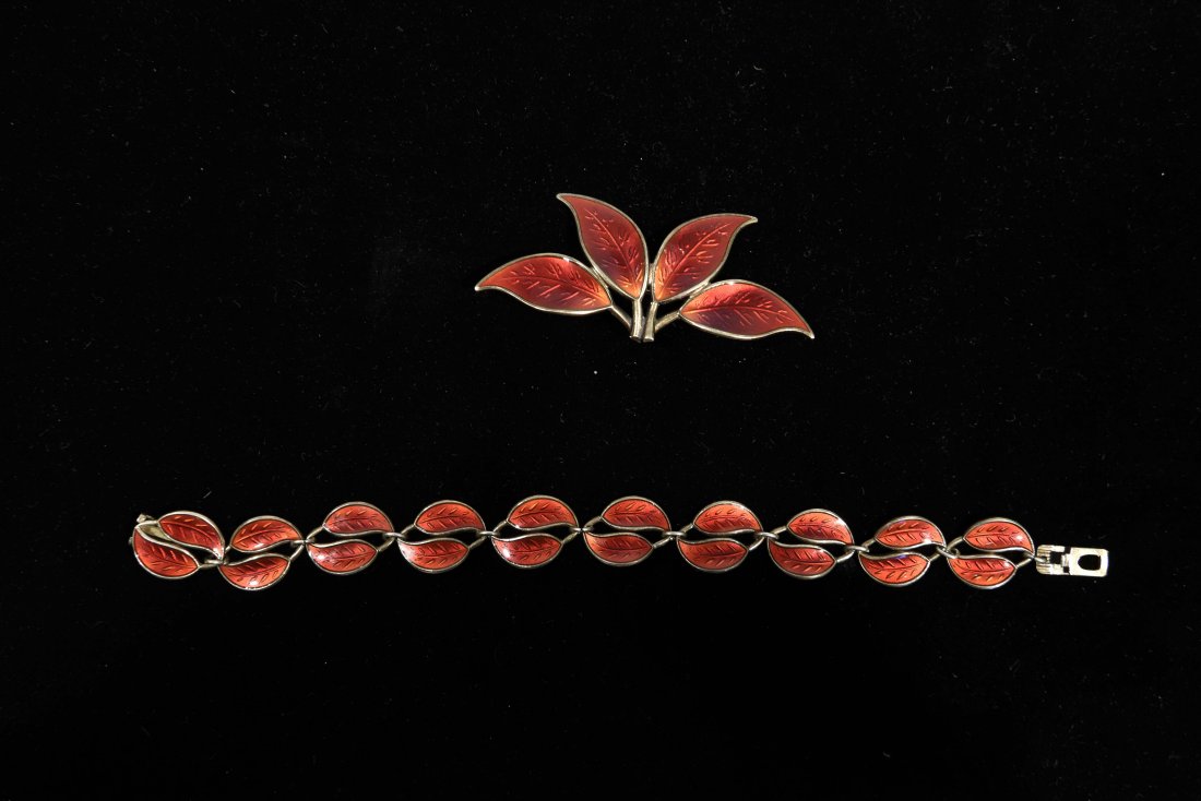 DAVID ANDERSEN ENAMEL & STERLING SET (1 of 8)