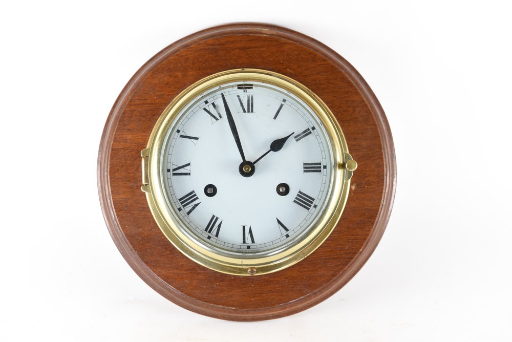 GERMAN SHIPS CLOCK: Dimensions: 4.5" x 10.5" Dia