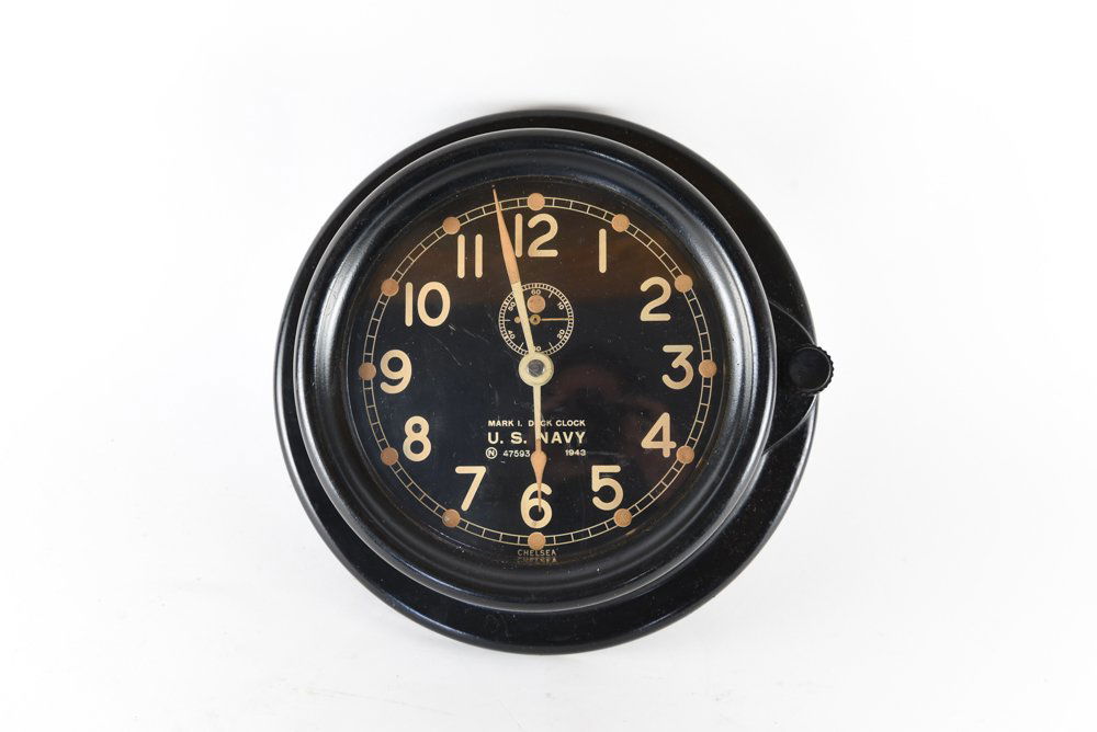 CHELSEA 1943 US NAVY DECK CLOCK (1 of 5)