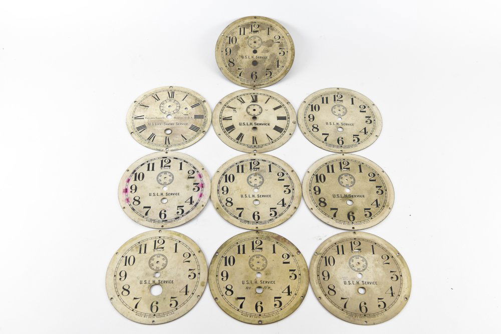 (10) UNITED STATES LIGHT HOUSE SERVICE CLOCK DIALS (1 of 6)