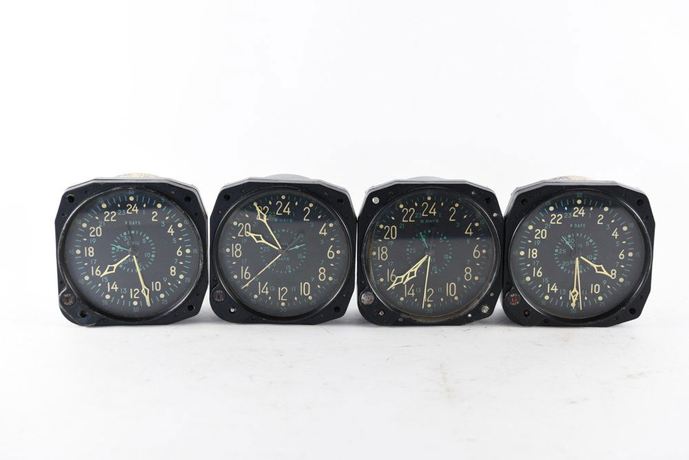 (4) WALTHAM WWII US MILITARY CLOCKS (1 of 6)