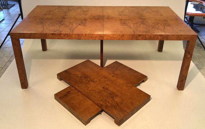MILO BAUGHMAN BURL DINING TABLE (1 of 10)
