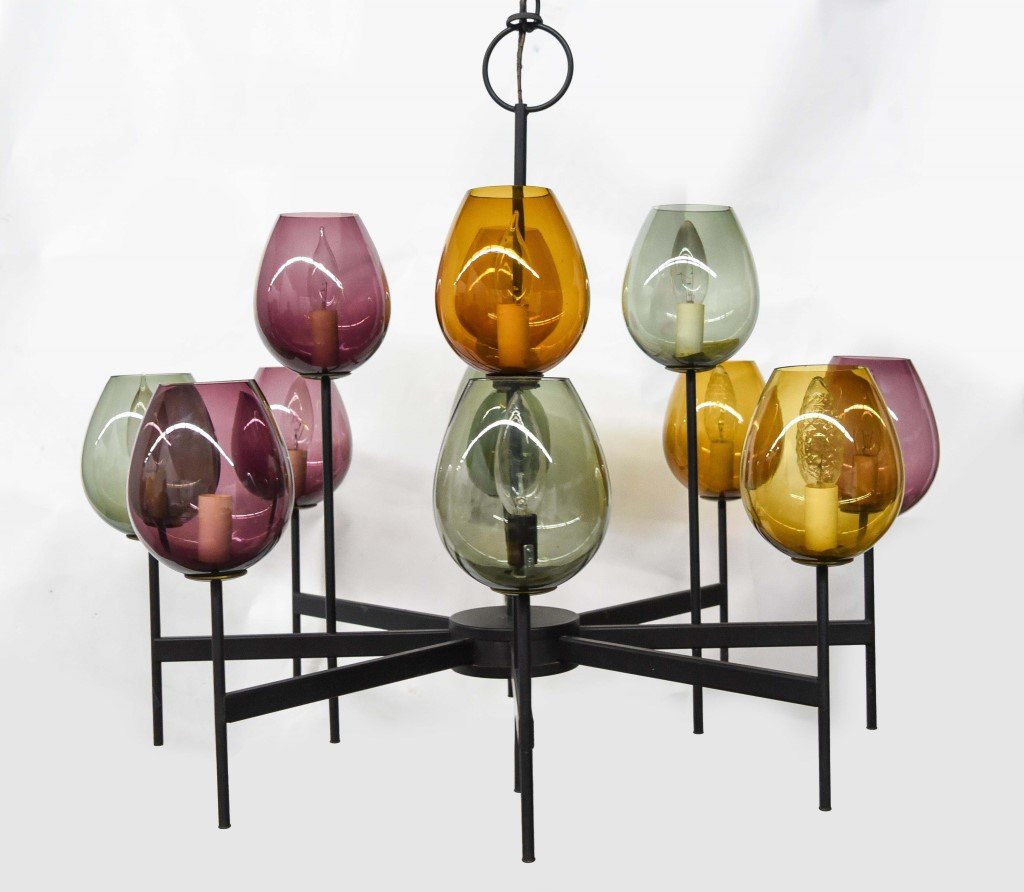 MID-CENTURY LIGHTOLIER CHANDELIER (1 of 6)