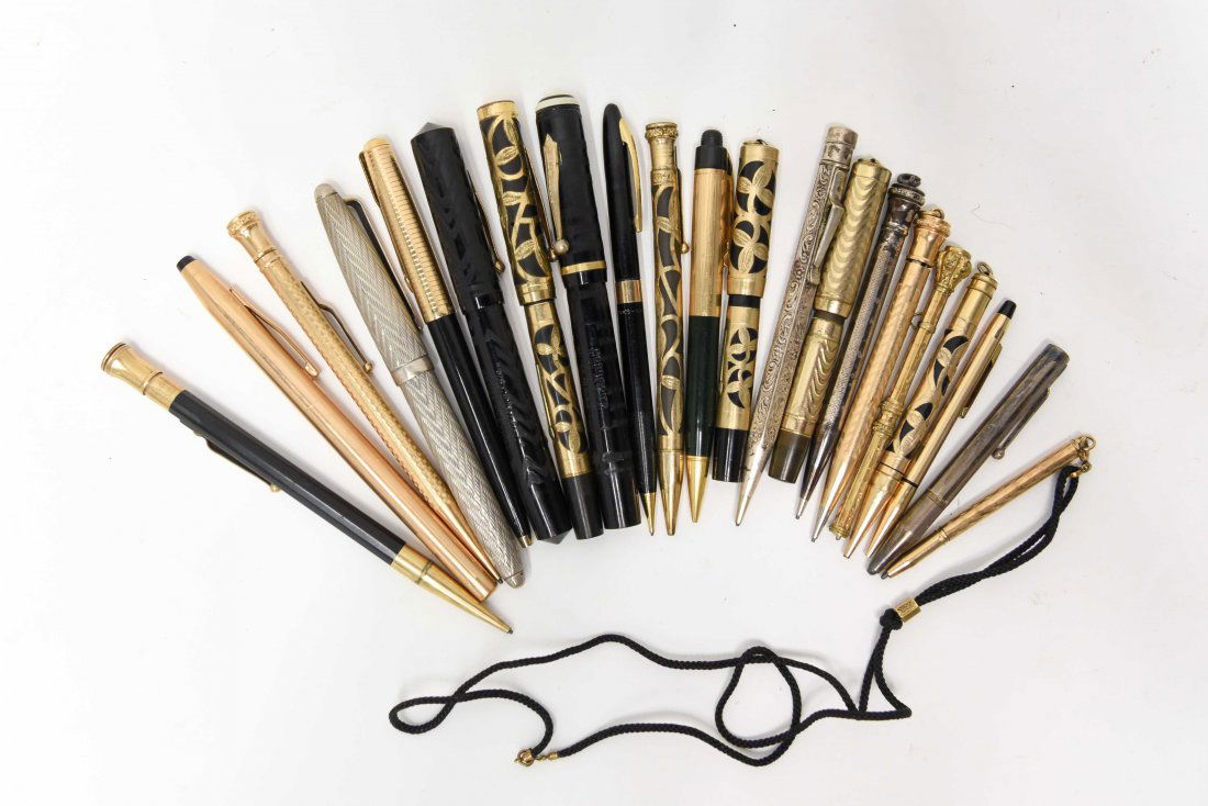 GROUPING OF ANTIQUE PENS ETC. (1 of 9)