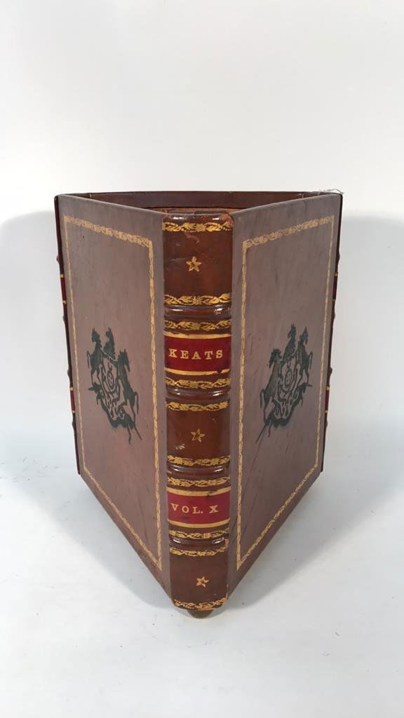 ITALIAN LEATHER FAUX BOOK WASTE BIN (1 of 4)