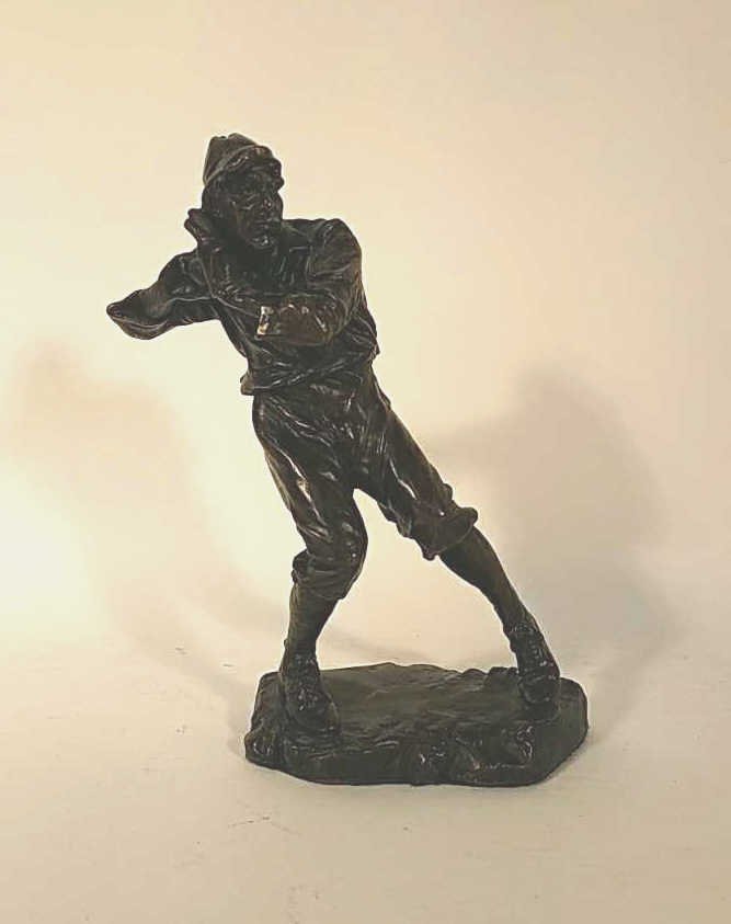 20TH C. BRONZE SCULPTURE OF A BASEBALL PLAYER (1 of 4)